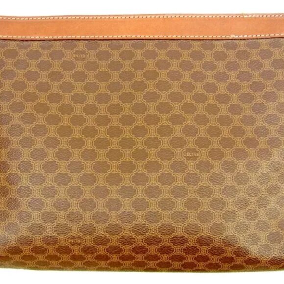 Celine Clutch bag Macadam Brown Woman unisex Authentic - Picture 2 of 6